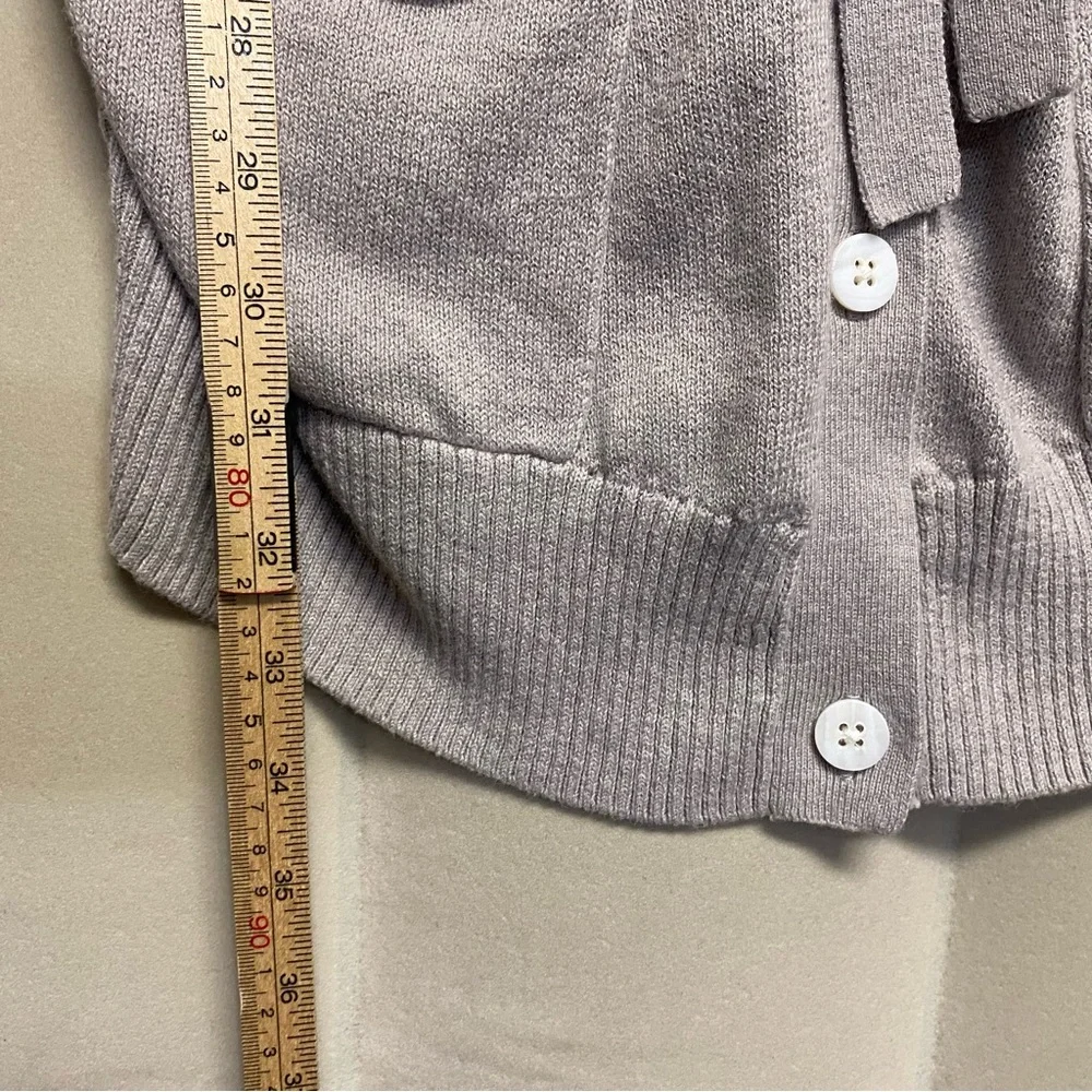 Brochu Walker Women’s Sweater Cardigan Medium Cotton Cashmere Quiet Luxury